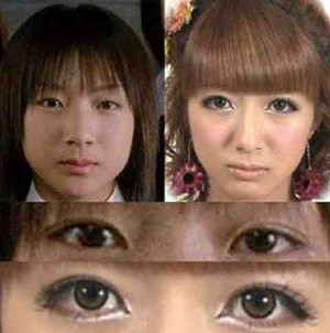 辻希美の目頭整形前と整形後の画像