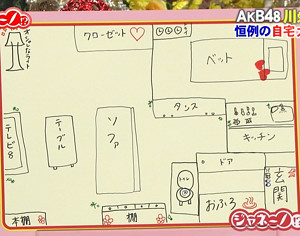川栄李奈の自宅の間取り図