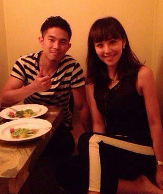 井岡と谷村のツイッターツーショット写真