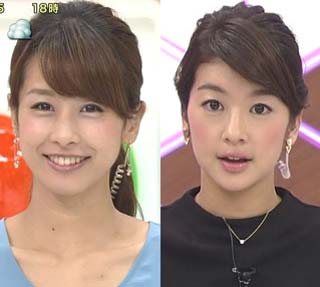 加藤綾子アナと生野陽子アナ