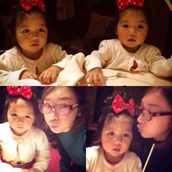 加護亜依と娘の写真