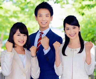 尾崎里紗、平松修造、笹崎里菜