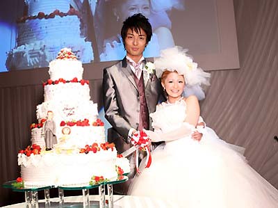 矢口真里と中村昌也の結婚披露宴での一コマ