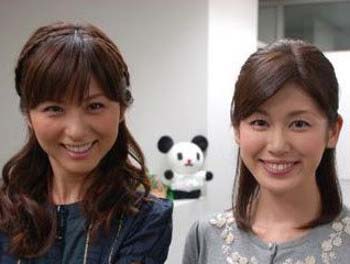 テレビ朝日同期入社の加藤真輝子アナと宇賀なつみアナのツーショット