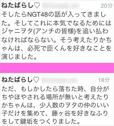 藤ヶ谷りかちゃんの元ファン仲間の暴露ツイート2枚目
