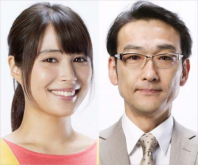 テレビ東京の実写ドラマ『釣りバカ日誌』でみち子役の広瀬アリス、佐々木課長役の吹越満