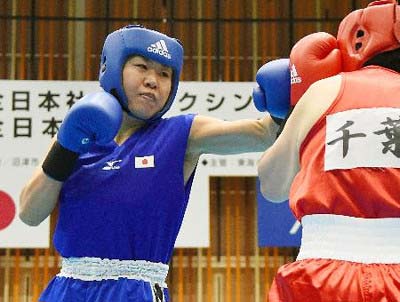 南キャンしずちゃんのボクシング試合画像