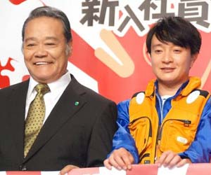 テレビ東京ドラマ『釣りバカ日誌~新入社員 浜崎伝助~』に出演の西田敏行と濱田岳