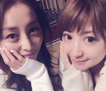 熊切あさ美がブログに投稿した矢口真里都のツーショット写真