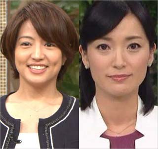 赤江珠緒アナと大江麻理子アナ