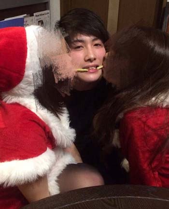 加藤凌平がハーレムポッキーゲーム