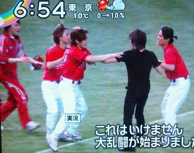 『ジャニーズJr.選抜野球大会2012』での乱闘シーン