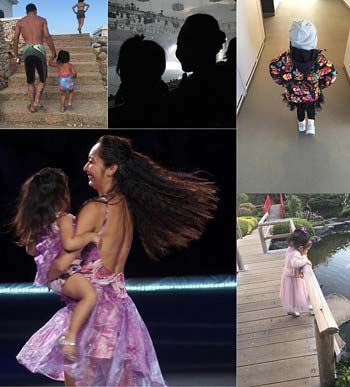 安藤美姫とひまわりちゃんの写真