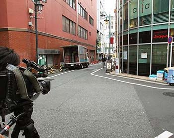 前田健が倒れていた路上付近