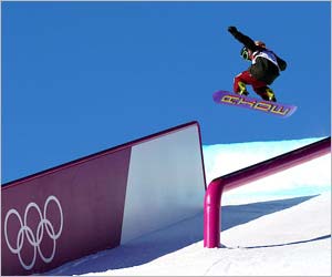 スノーボードのスロープスタイル