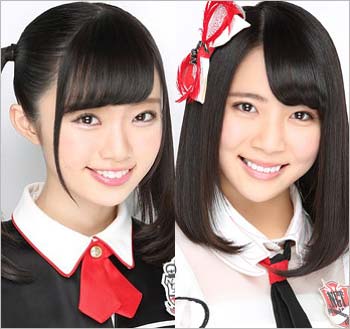 NGT48の中井りかと奈良未遥