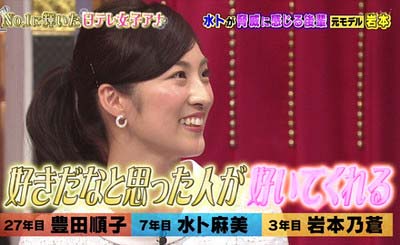 日本テレビの岩本乃蒼が好きな人が自分のことを好きになるとモテ女アピール