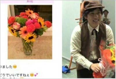 伊藤綾子が飾っている花、二宮和也がもらっている花比較2