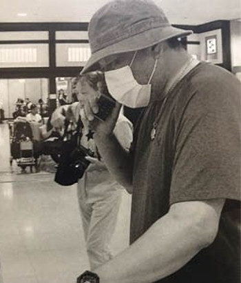 関空で撮影された清原和博