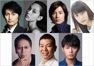 画像左上から時計回りに、安田顕、水原希子、藤木直人、山本美月、姜暢雄、マギー、大杉漣