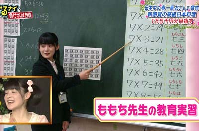 教育実習を行う嗣永桃子