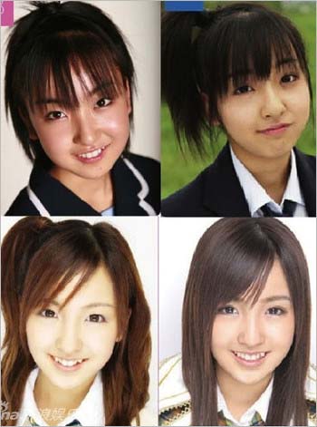 板野友美の顔が進化する過程1