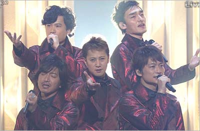 『第66回NHK紅白歌合戦』に出場したSMAPのメンバー