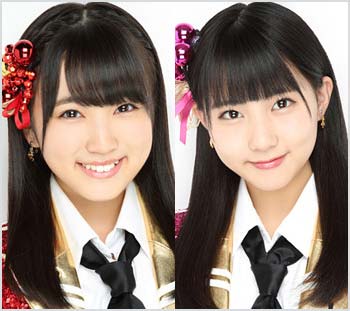 HKT48の矢吹奈子と田中美久
