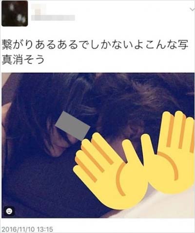 フライデー掲載の地下アイドルMの鍵垢ツイート(寝顔)