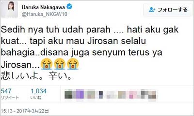 仲川遥香のツイート2枚目