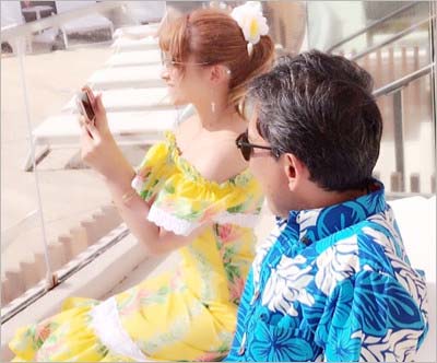 矢口真里がブログに投稿した父親のツーショット