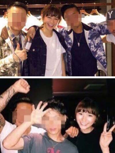 観月あことタトゥー入り半グレ集団の写真