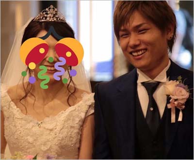 後藤泰観と嫁・はるかの結婚式ツーショット