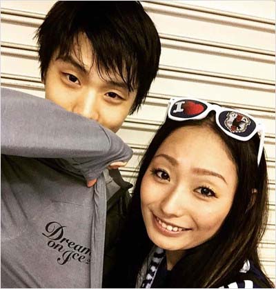 安藤美姫と羽生結弦のツーショット写真