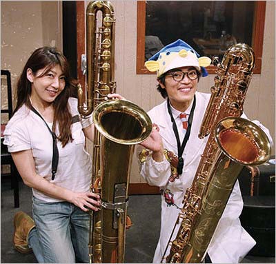 小林香織とさかなクンのツーショット