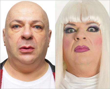 イタリア版マツコ・デラックスことプラティネットの通常と女装時のビフォーアフター