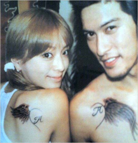 浜崎あゆみ&長瀬智也のツーショット、タトゥー見せ写真