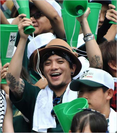 田中慧の応援に駆け付けた田中聖