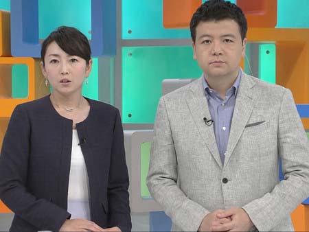 『ゆうがたサテライト』に出演していた進藤隆富&狩野恵里アナウンサー