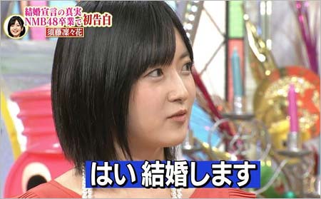 須藤凜々花『ダウンタウンDX』出演し、彼氏との結婚について言及していたシーン1枚目