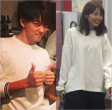 竹内涼真と里々佳が同じシャツ