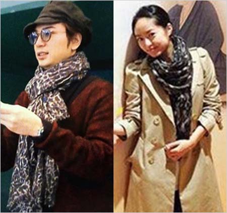 井上真央と松本潤のペアアイテム　ストール