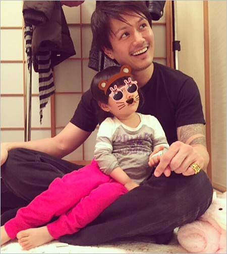 押尾学と姪っ子のツーショット