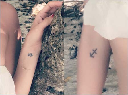 道端アンジェリカの手首・腕のタトゥー