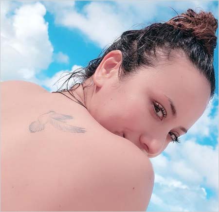 道端アンジェリカの肩タトゥー