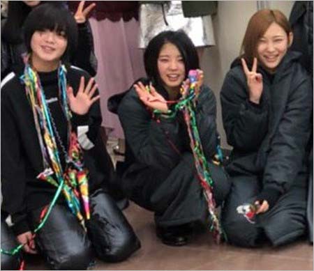 紅白終了後の平手友梨奈、鈴本美愉、志田愛佳