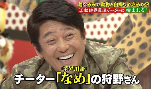 『坂上探検隊』狩野英孝がチーターと格闘シーン7枚目