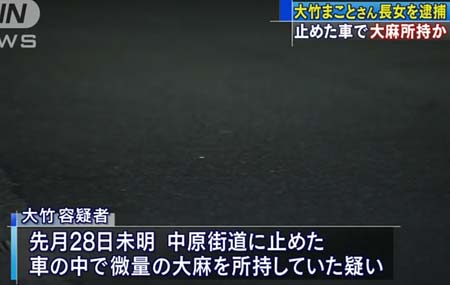 大竹まことの娘の逮捕報道2枚目
