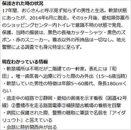 身元不明・和田竜人の情報2