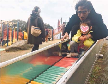 大沢樹生と長女の写真